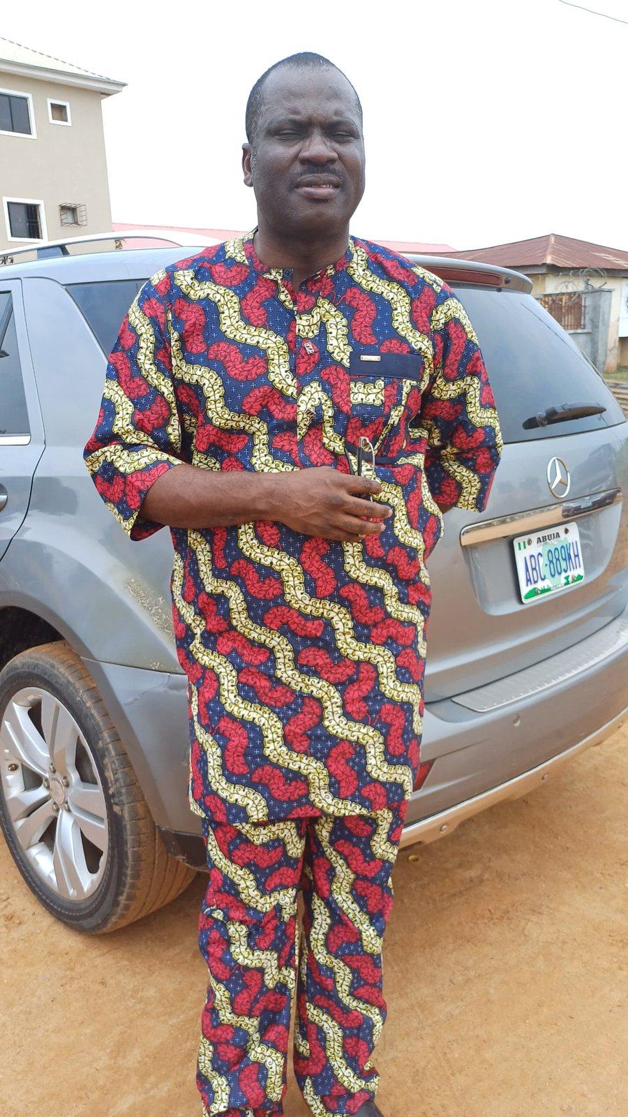 Padre Mike in traditional attire